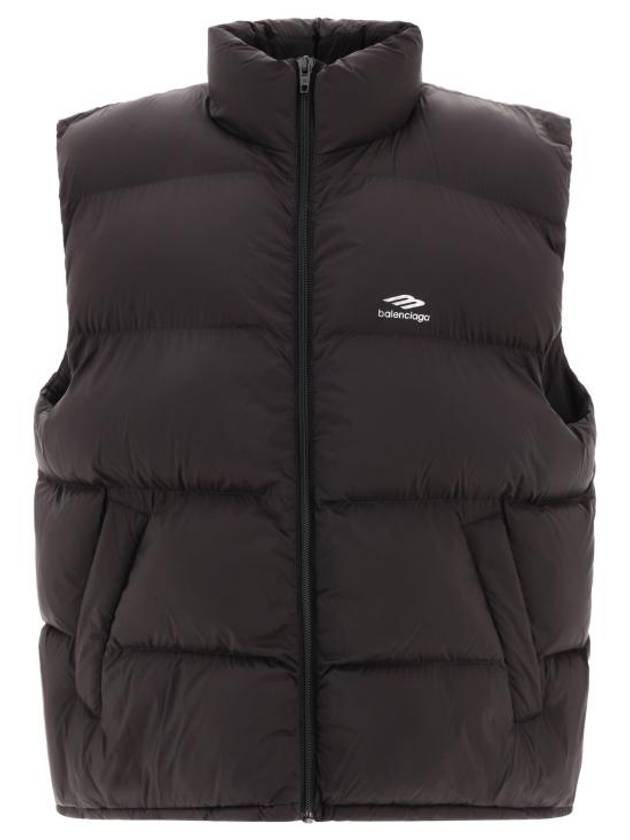 Luxury Balenciaga Trending 2026 Quilted Nylon Puffer Vest Black
