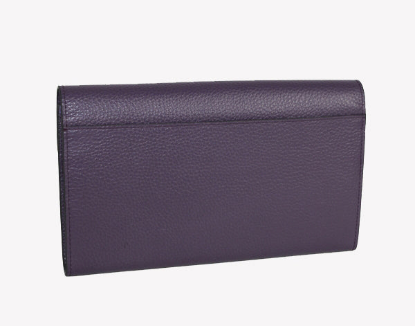 Luxury Hermes Wallet H569 Ladies Lambskin Purple