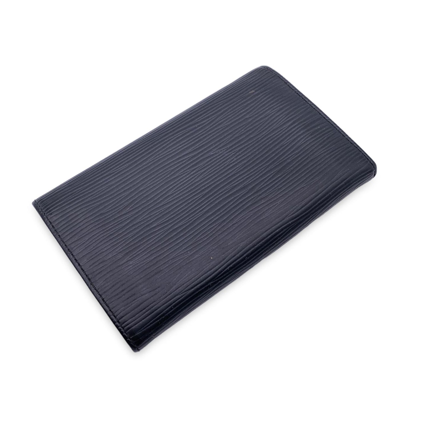 LOUIS VUITTON Black Epi Leather Porte-Monnaie Tresor Wallet M63502