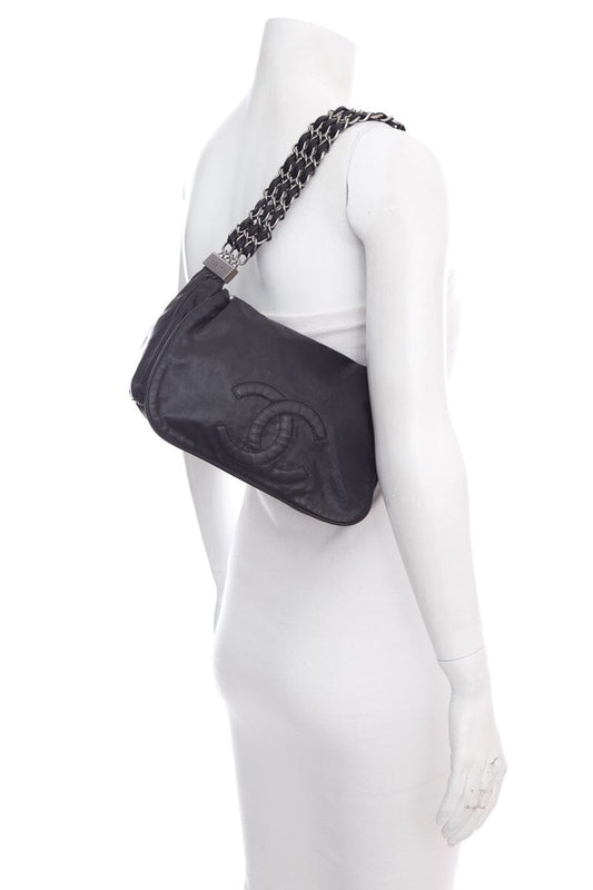 Chanel Black Rock and Chain Shoulder Bag