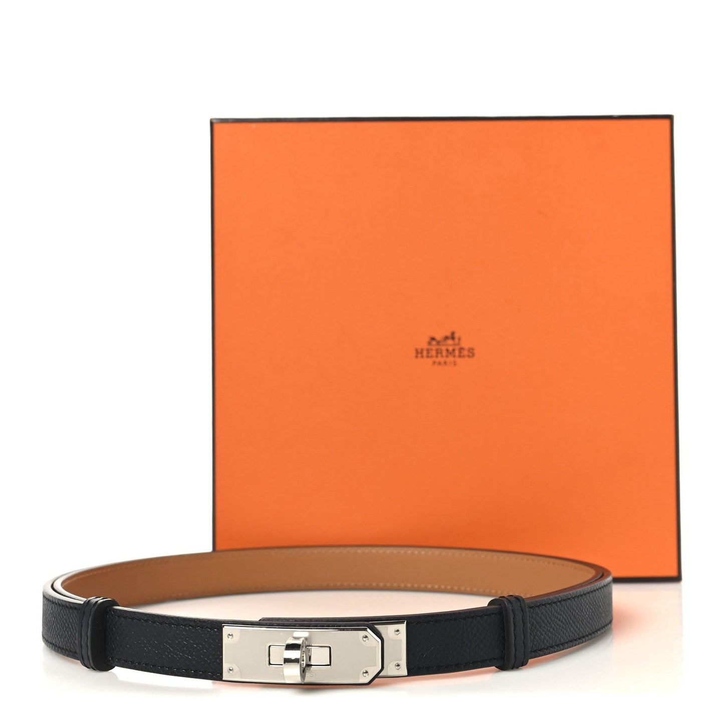 Hermes Epsom Kelly Belt Black