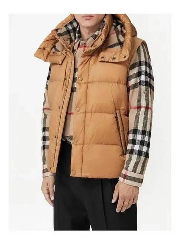 Luxury Burberry Detachable Sleeve Hooded Padding Beige