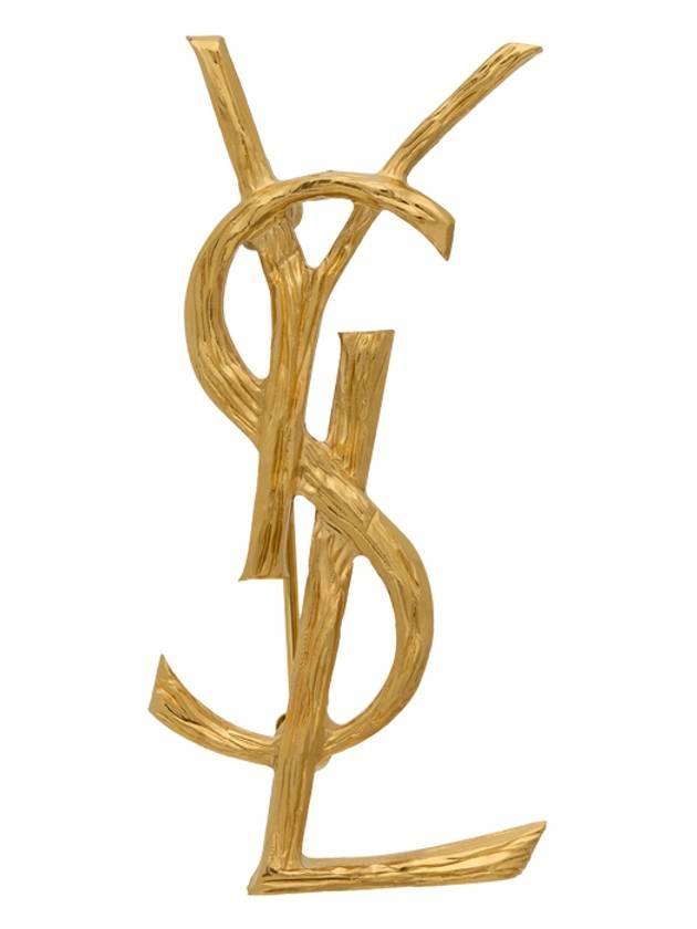 Luxury Saint Laurent Trending 2025 Opyum Cassandra Metal Brooch Gold