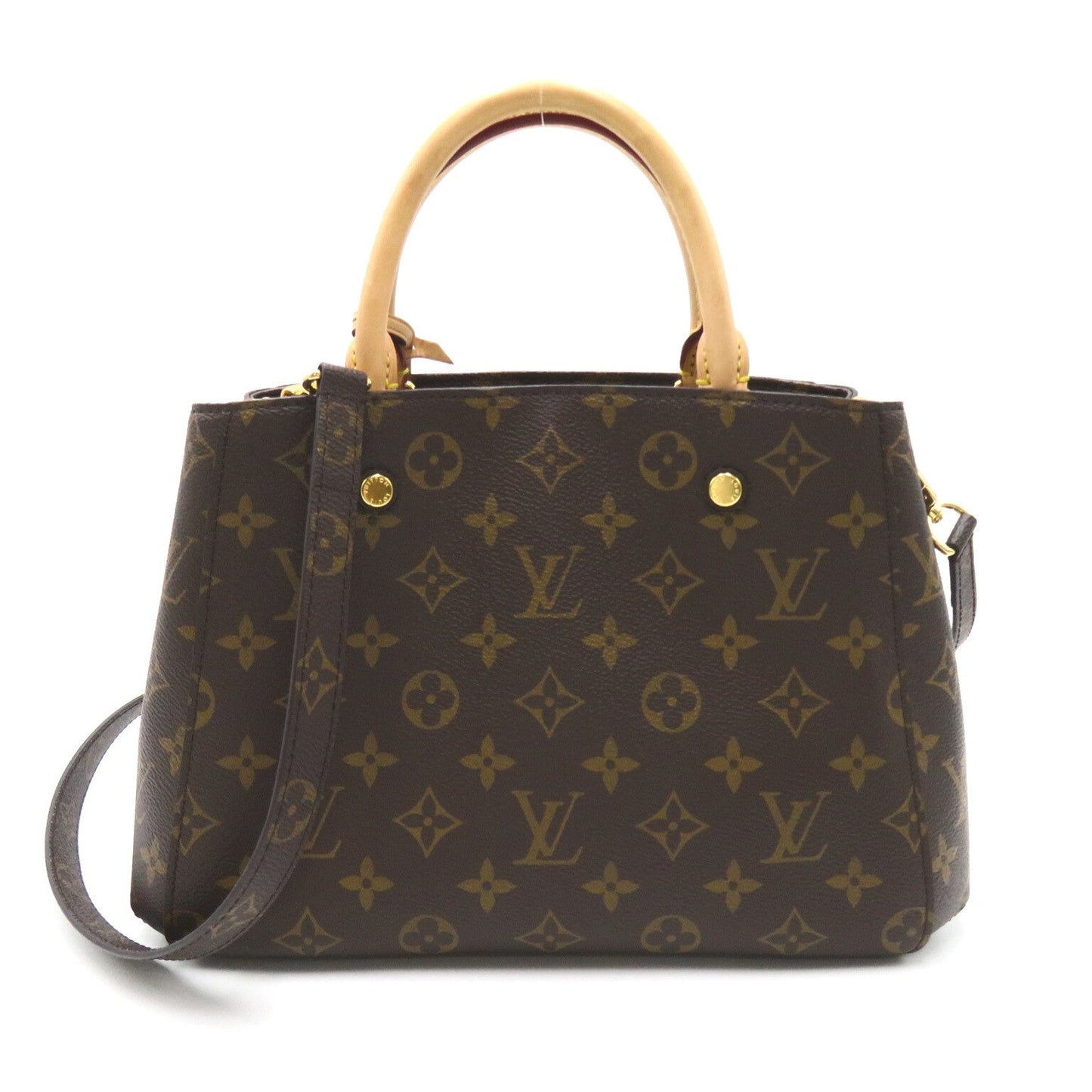 Louis Vuitton Montaigne BB Bag 2w Shoulder Tote Bag PVC Coated Canvas Monogram Brown M41055