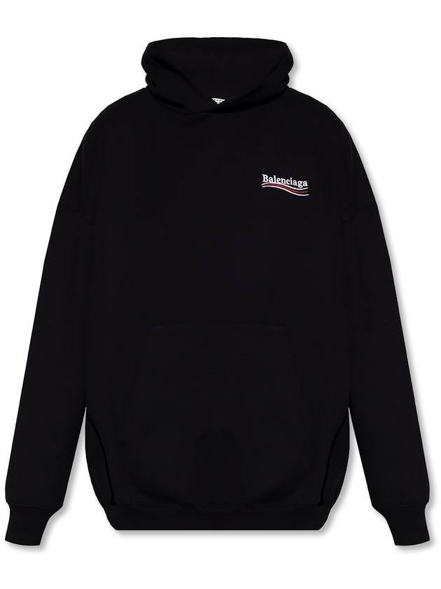 Luxury Balenciaga Trending 2026 Political Campaign Oversized Fit Hoodie Black