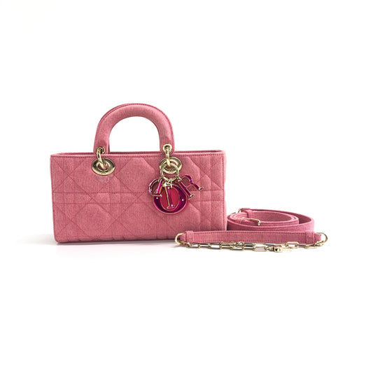 Dior Lady D Joy Denim Shoulder Bag