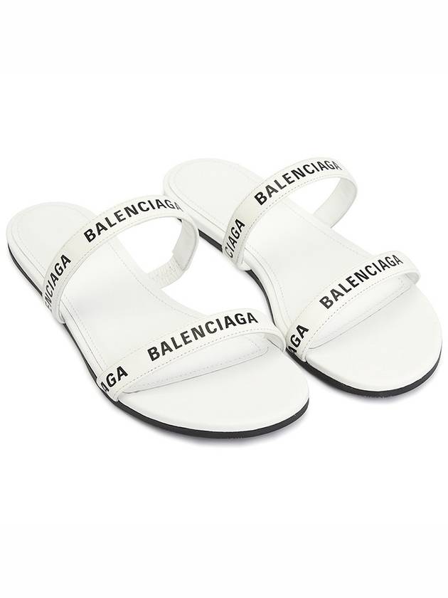 Luxury Balenciaga Trending 2026 Logo Round Slippers White