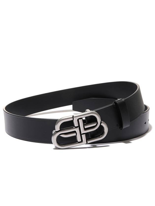 Luxury Balenciaga Trending 2026 Men's BB Buckle Large Belt Black