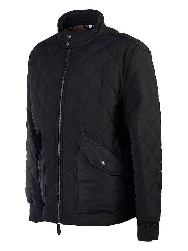 Luxury Burberry Diamond Quilted Thermoregulated Jacket Black