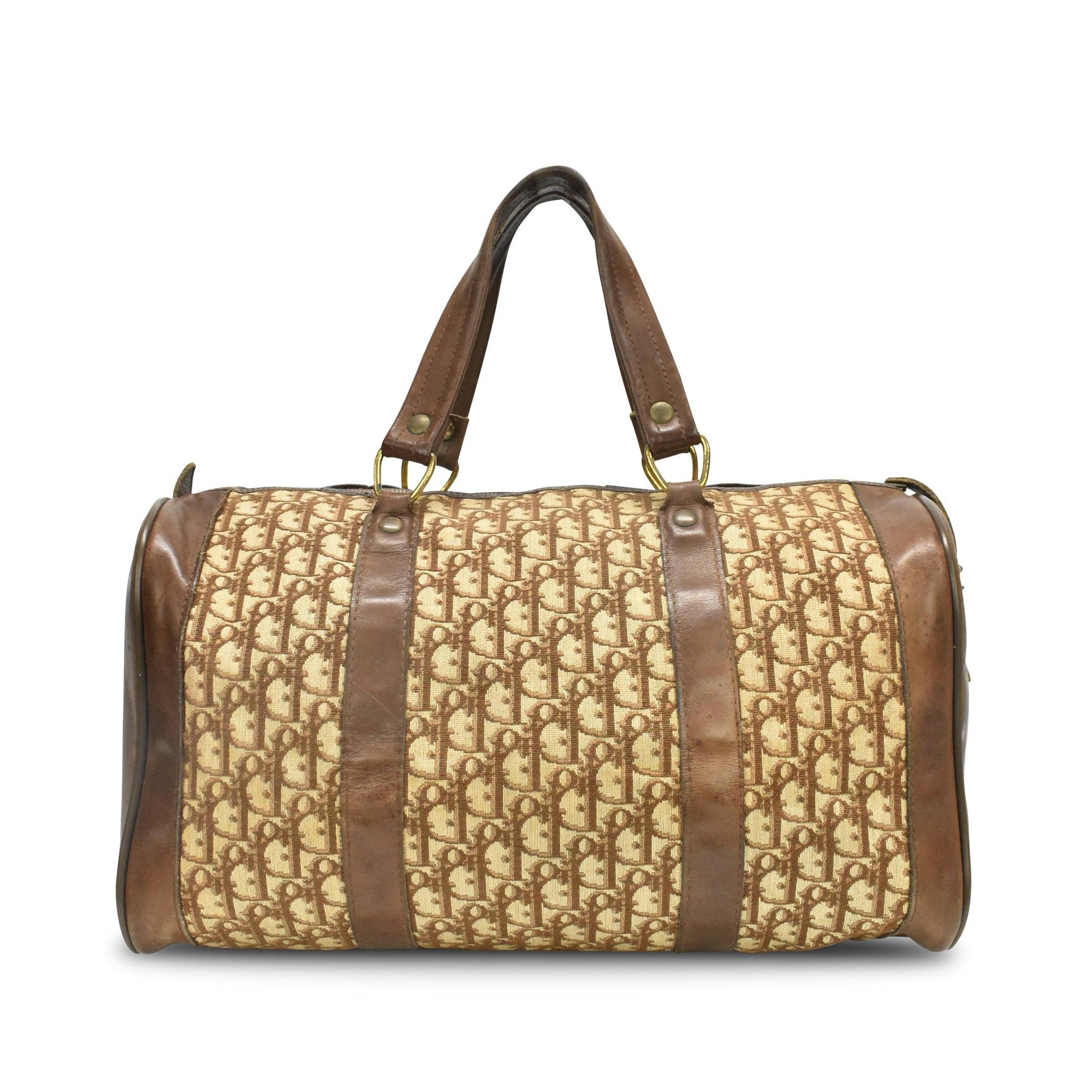 Dior Monogram Leather Canvas Handbag