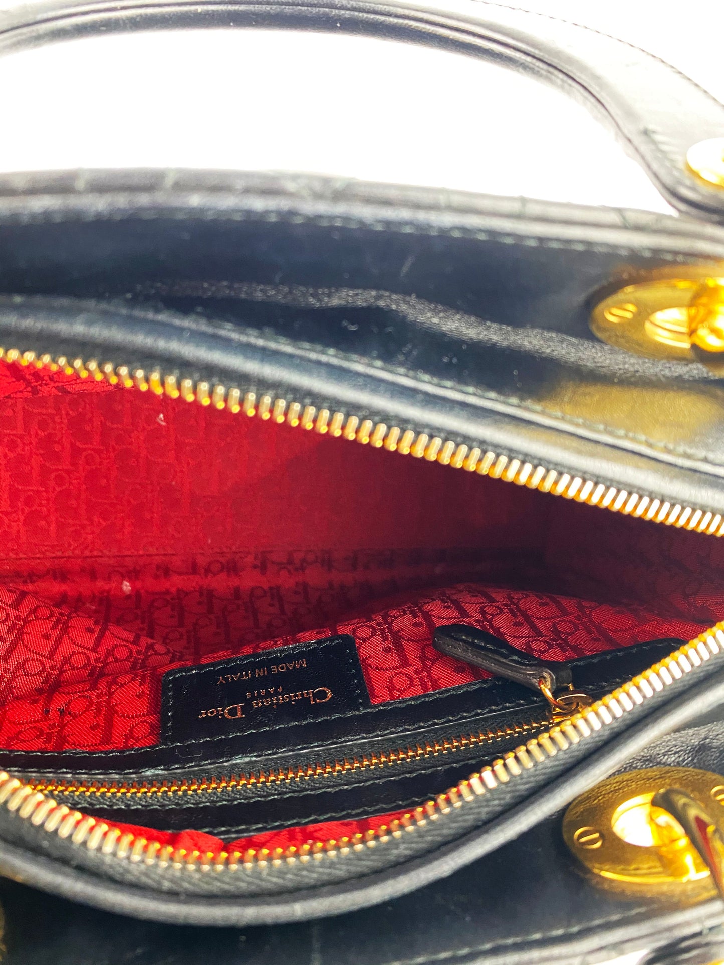Dior Medium Lady Dior Black Bag