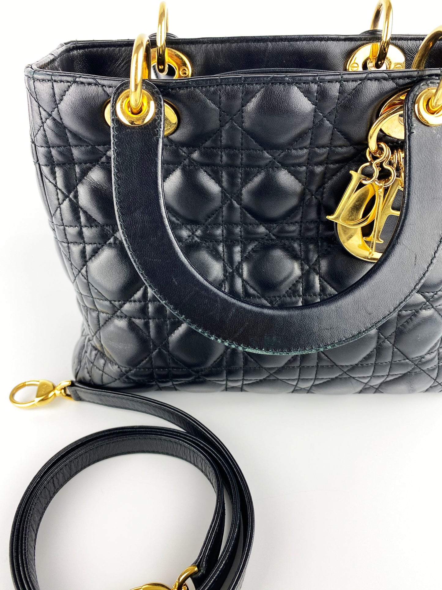 Dior Medium Lady Dior Black Bag