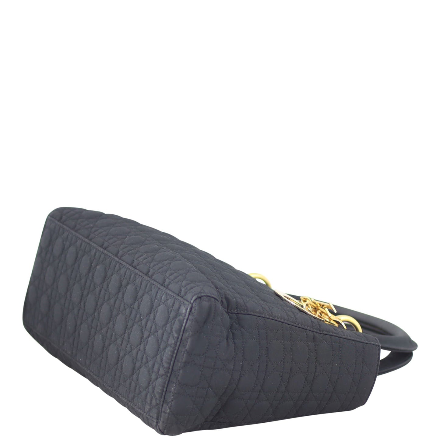 Dior Lady Dior Cannage Quilted Canvas Bag Medium