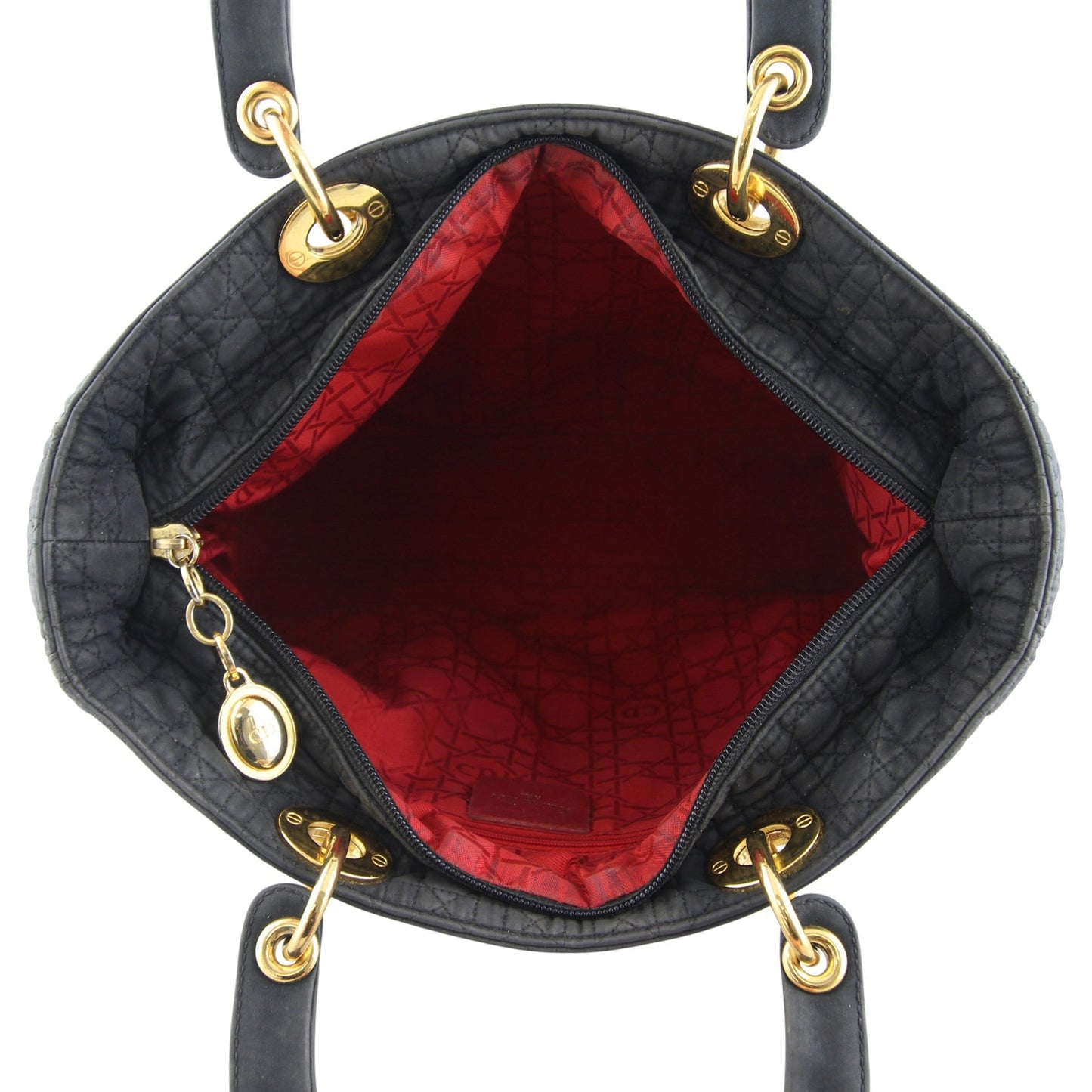 Dior Lady Dior Cannage Quilted Canvas Bag