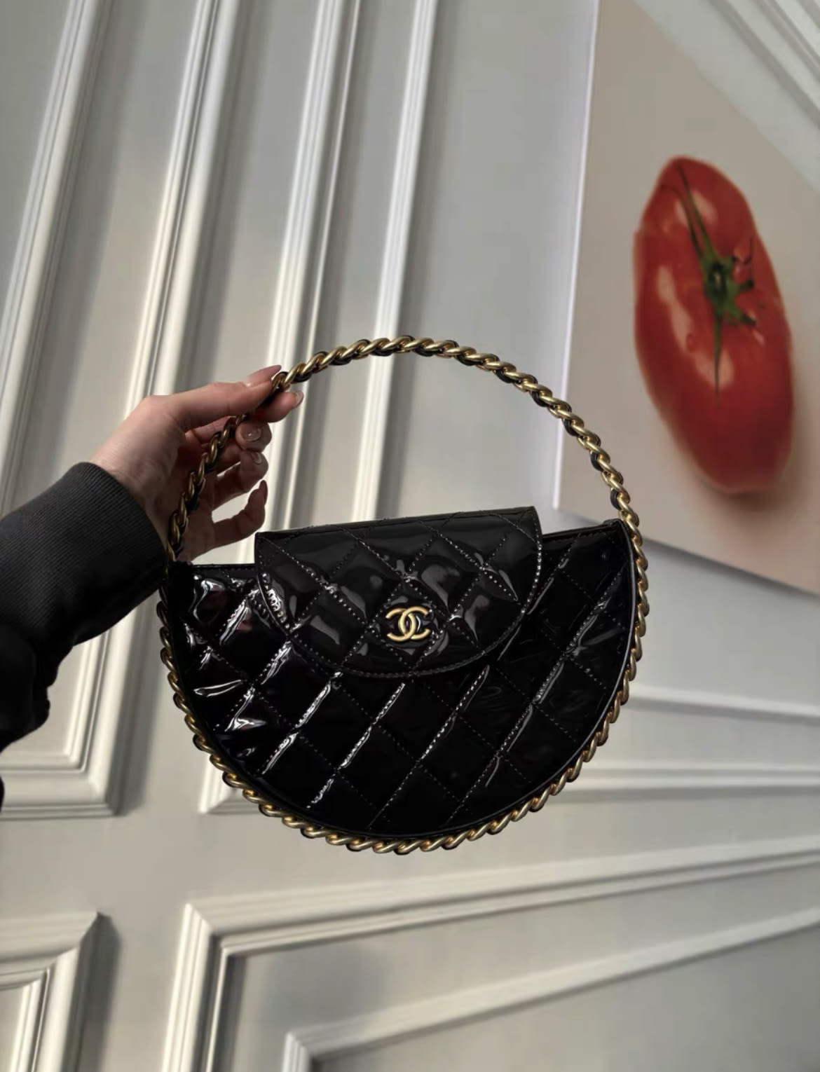 Chanel23k patent leather hula hoop latest model Brand new and un