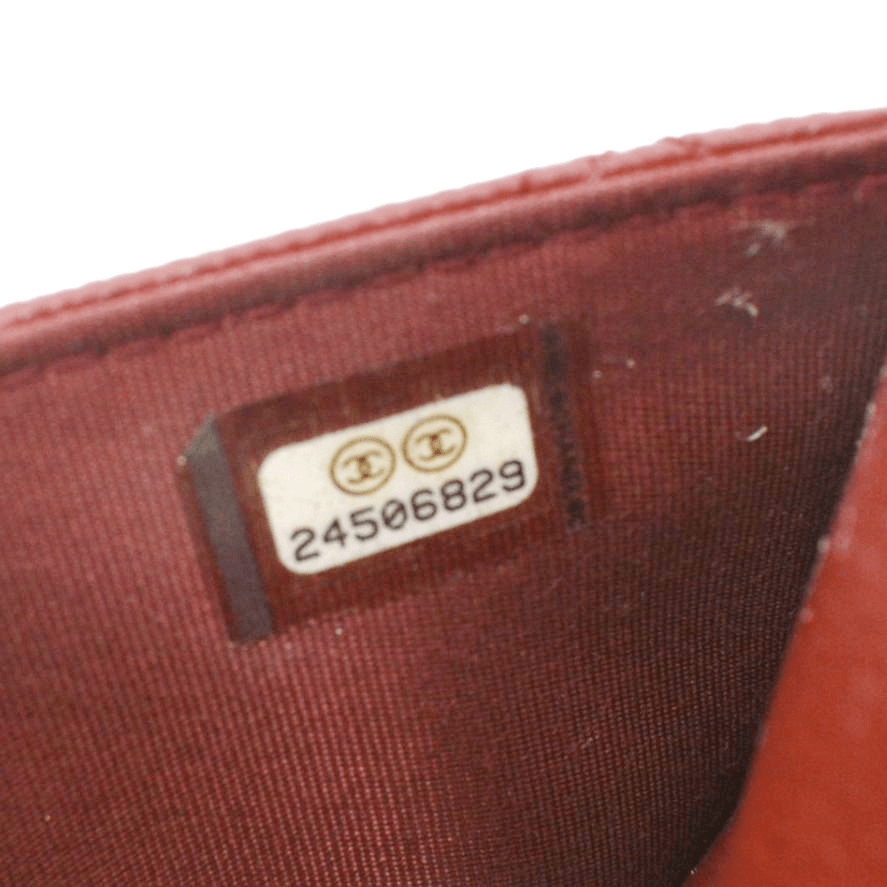 CHANEL Golden Class Quilted Caviar Leather Wallet on Chain Bag Maroon