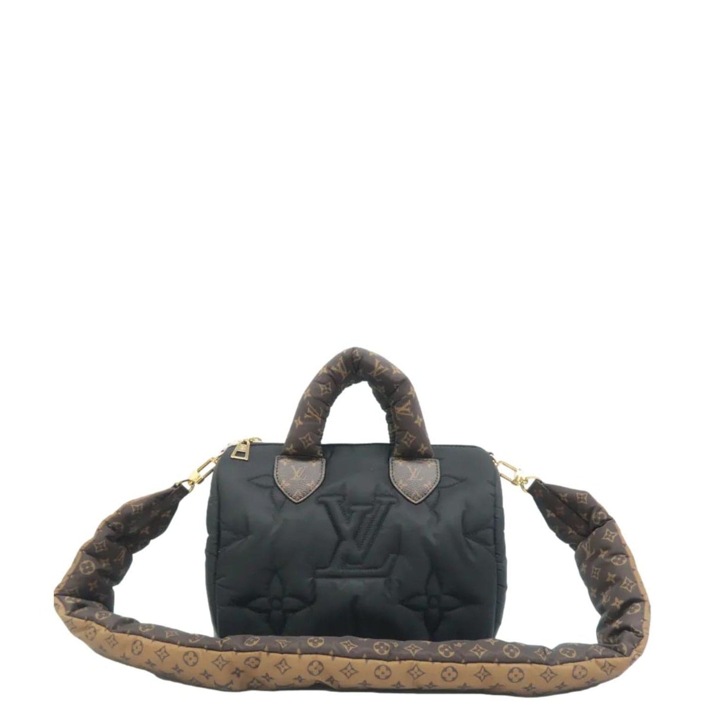 LOUIS VUITTON  25 Bandouliere Monogram Nylon Shoulder Bag Black
