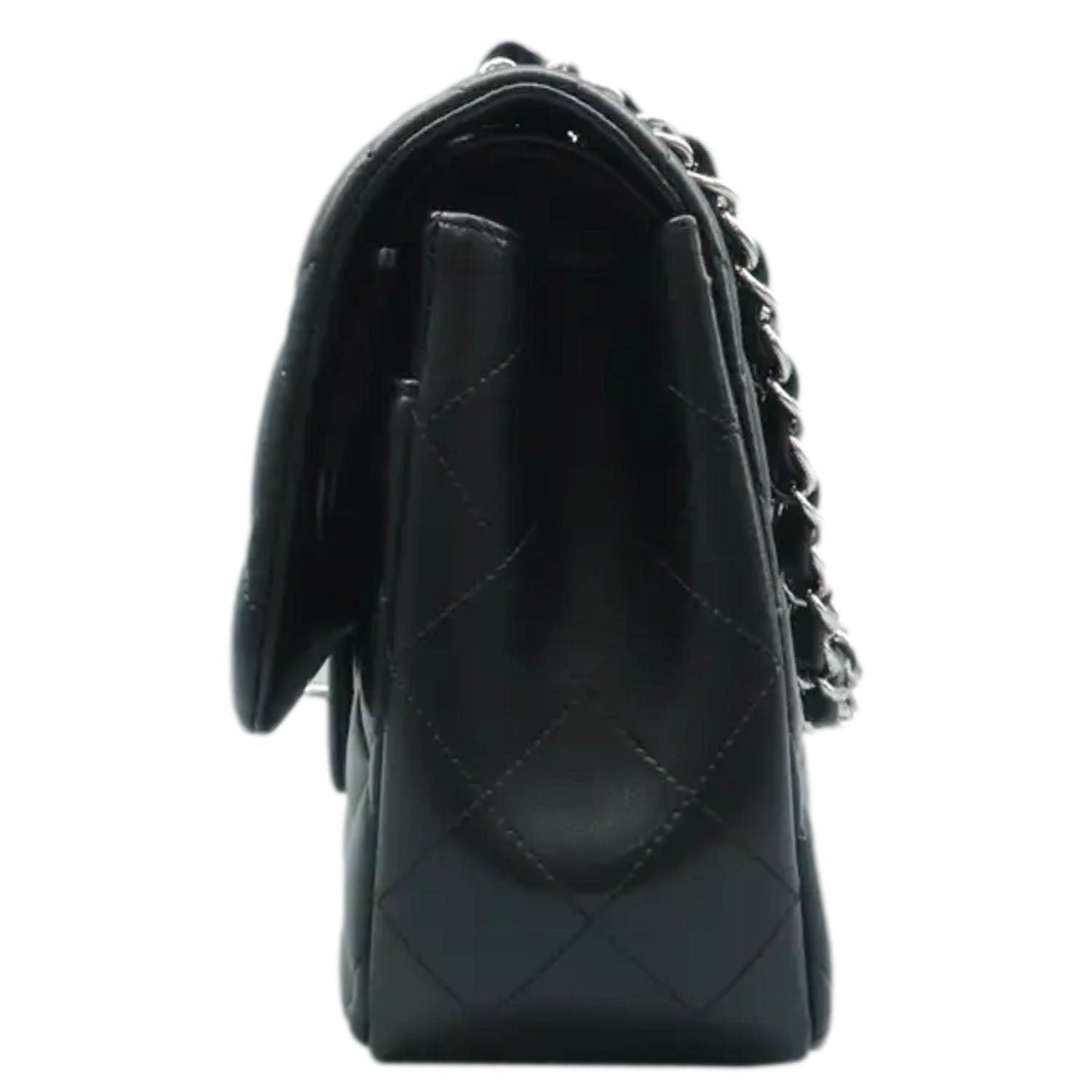 CHANEL Jumbo Classic Double Flap Quilted Leather Shoulder Bag Black