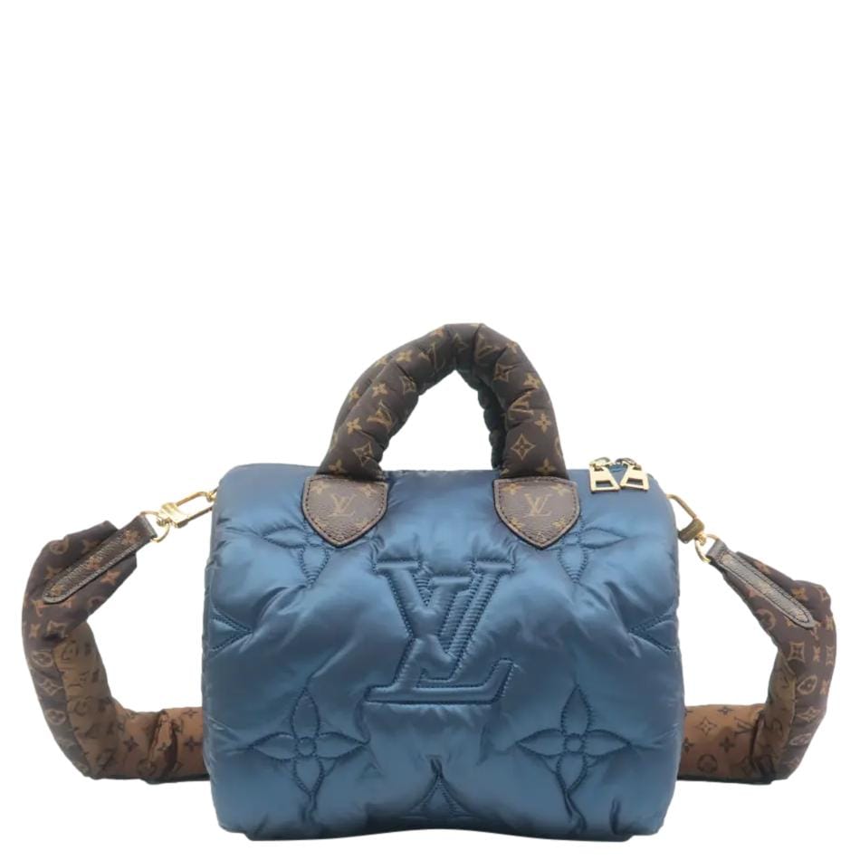 LOUIS VUITTON  25 Bandouliere Monogram Nylon Shoulder Bag Navy Blue