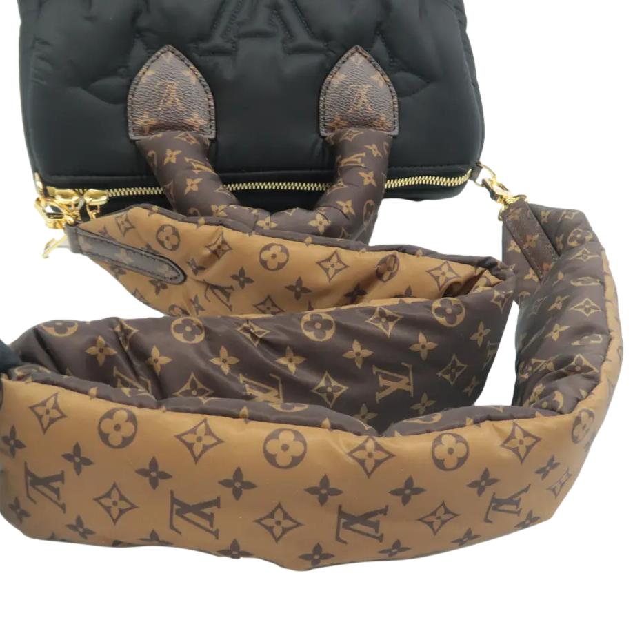 LOUIS VUITTON  25 Bandouliere Monogram Nylon Shoulder Bag Black