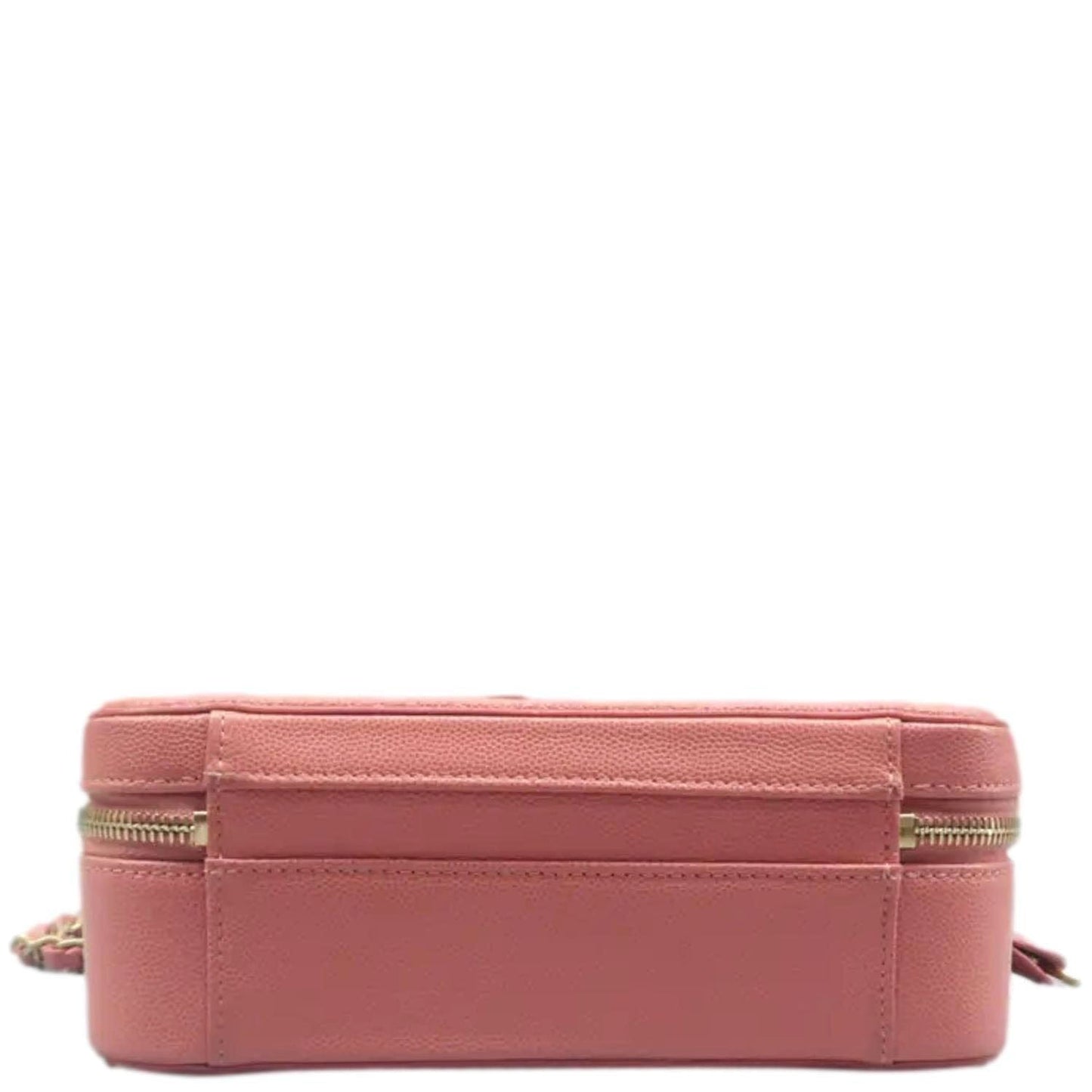 CHANEL Vanity Case Filigree CC Medium Caviar Quilted Shoulder Bag Pink