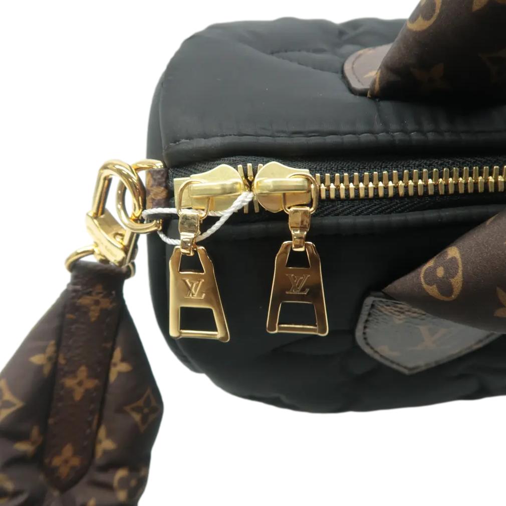 LOUIS VUITTON  25 Bandouliere Monogram Nylon Shoulder Bag Black