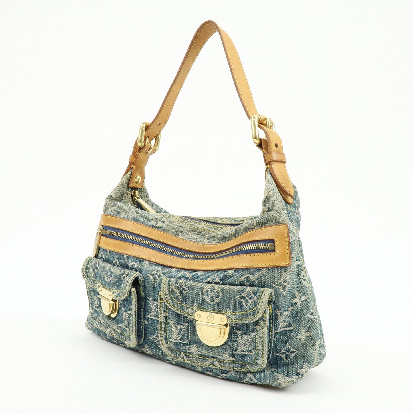 Louis Vuitton Monogram Denim Baggy PM 2Way Bag Shoulder Bag M95049