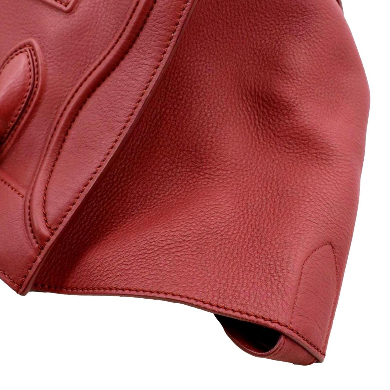 CELINE Phantom Leather Tote Bag Red