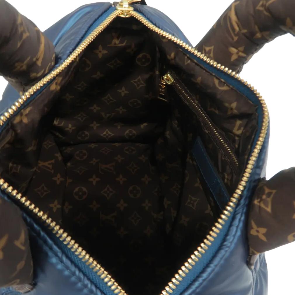 LOUIS VUITTON  25 Bandouliere Monogram Nylon Shoulder Bag Navy Blue