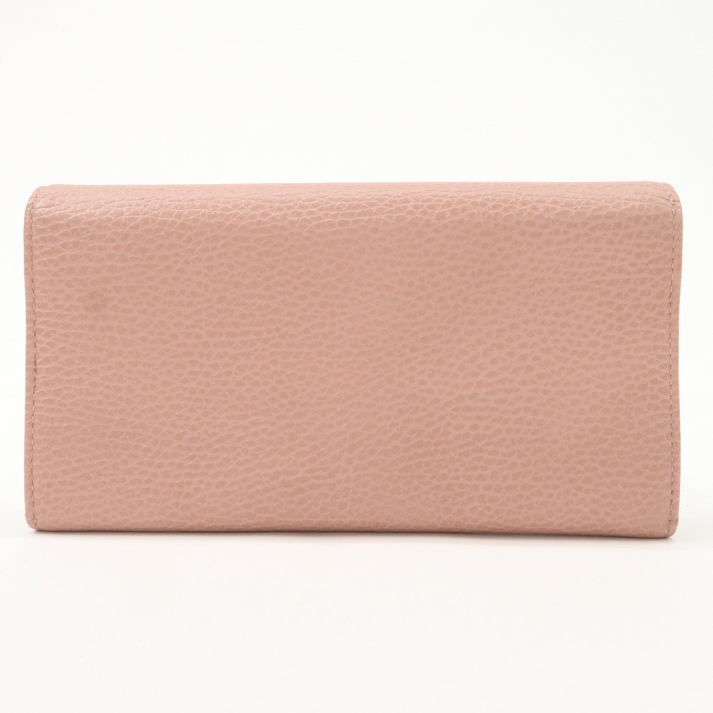 GUCCI Swing Leather Continental Wallet Long Wallet Pink 376186
