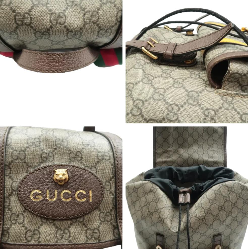 GUCCI Neo   GG Supreme Canvas Backpack Beige 473869