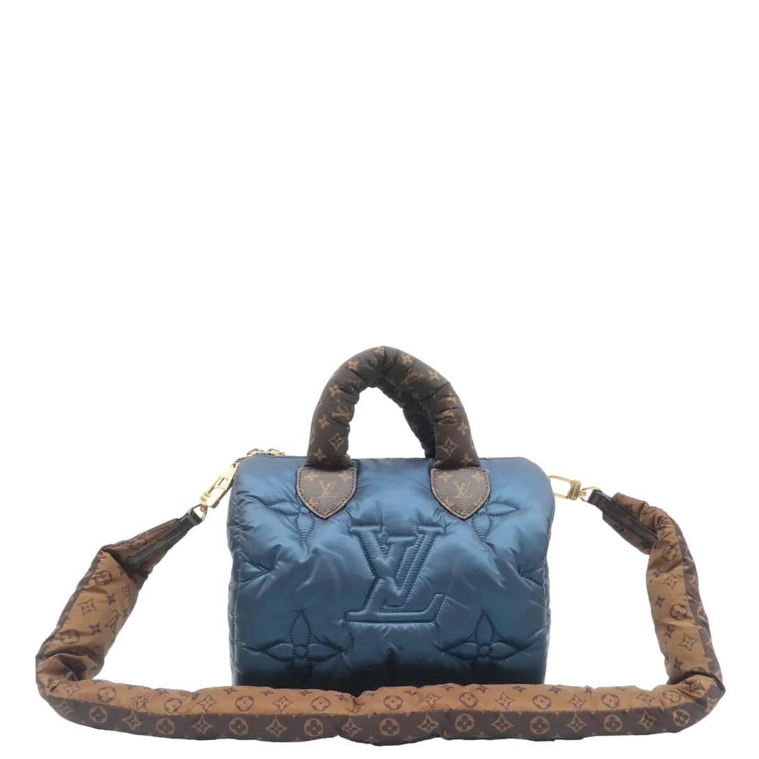 LOUIS VUITTON  25 Bandouliere Monogram Nylon Shoulder Bag Navy Blue