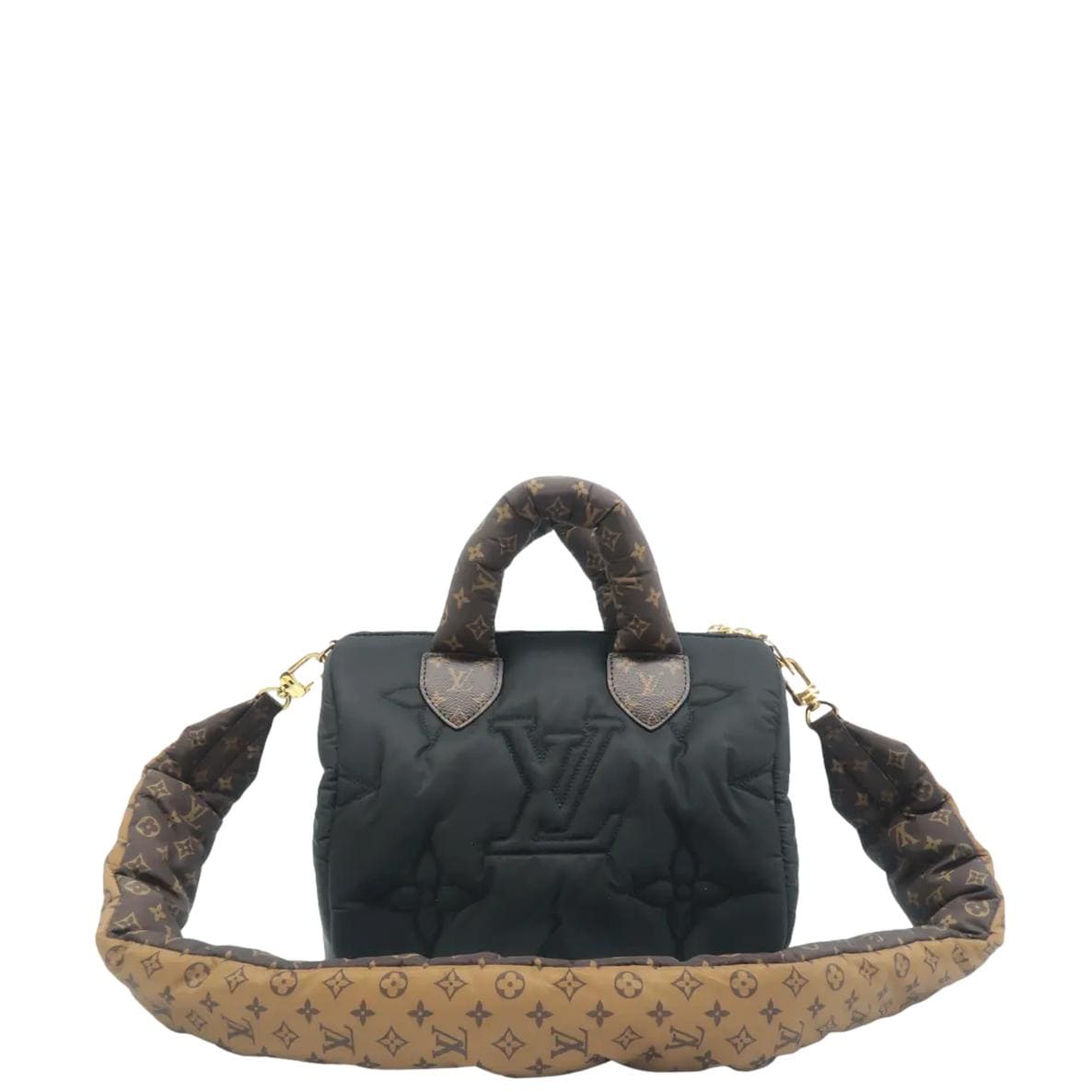 LOUIS VUITTON  25 Bandouliere Monogram Nylon Shoulder Bag Black