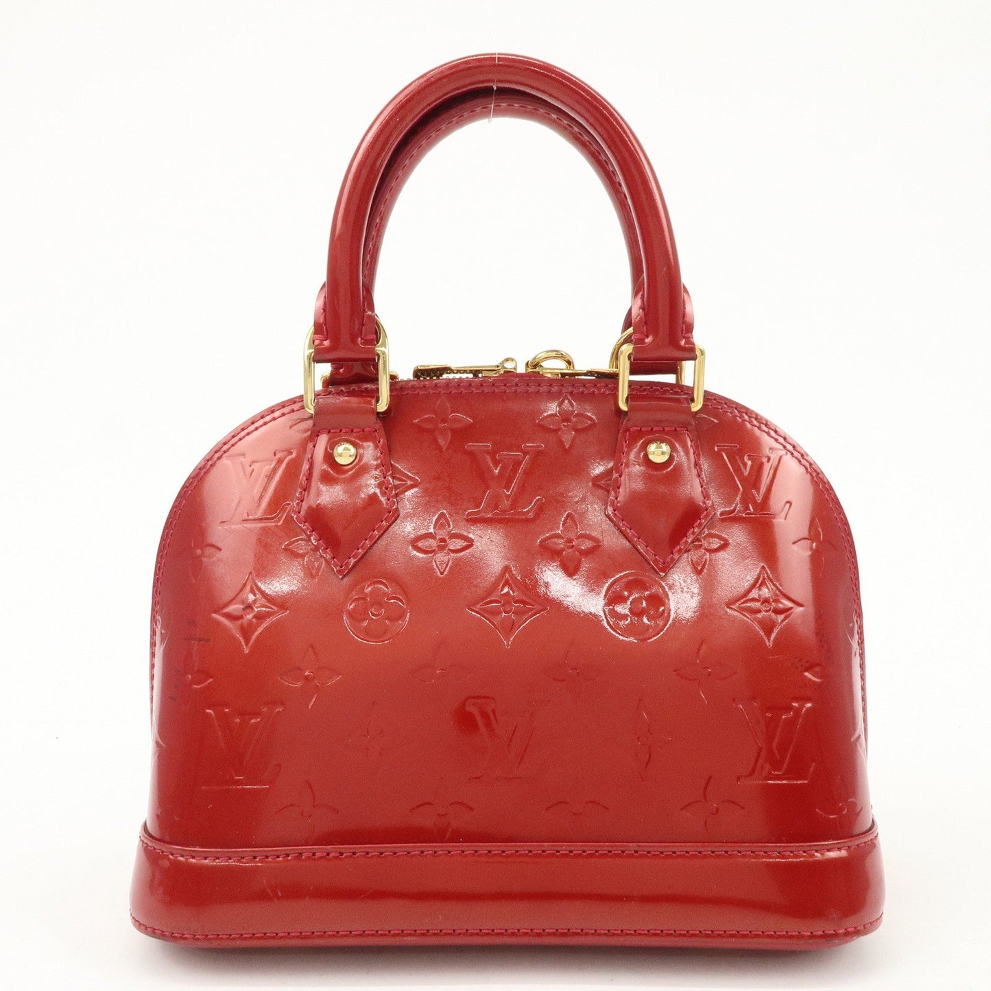 Louis Vuitton Monogram Vernis Alma BB 2Way Shoulder Bag Cerise M90174