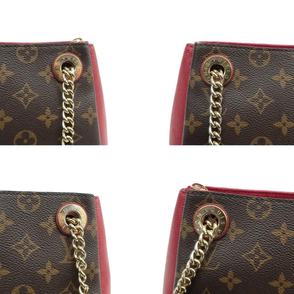 LOUIS VUITTON Surene BB Monogram Canvas Shoulder Bag Red