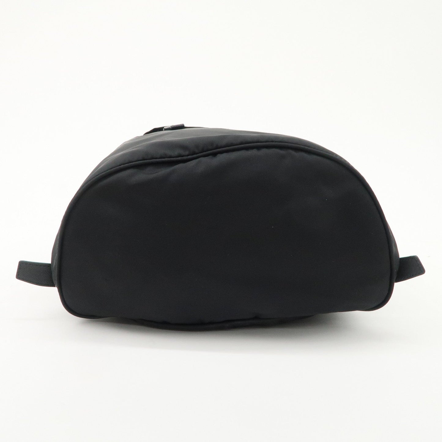 PRADA Triangle Logo Nylon Leather Backpack Ruck Sack Black