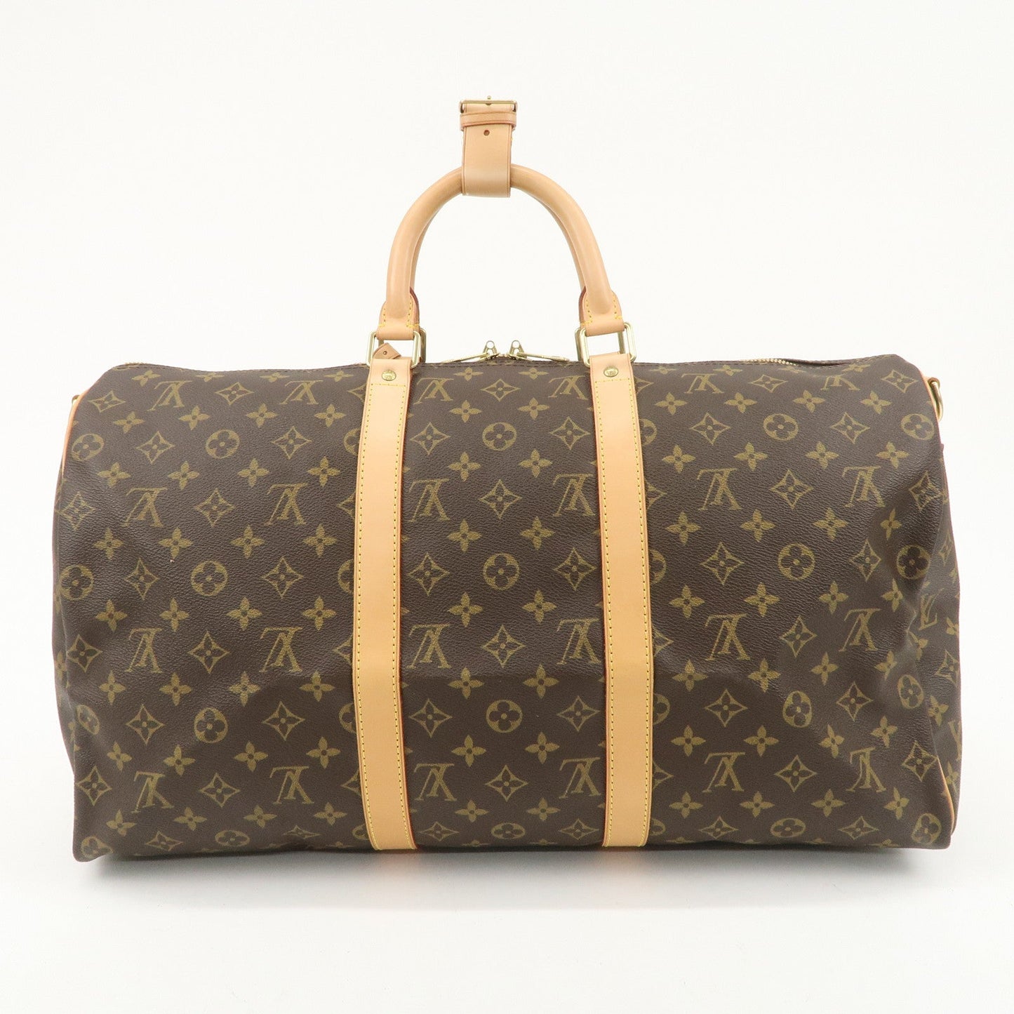 Louis Vuitton Monogram Keep All Bandouliere 50 Boston Bag Brown M41416