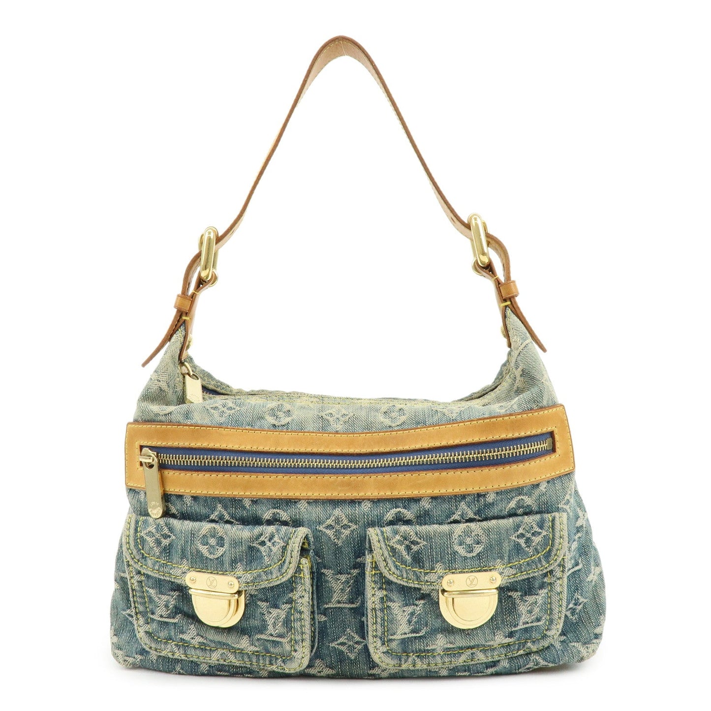 Louis Vuitton Monogram Denim Baggy PM 2Way Bag Shoulder Bag M95049