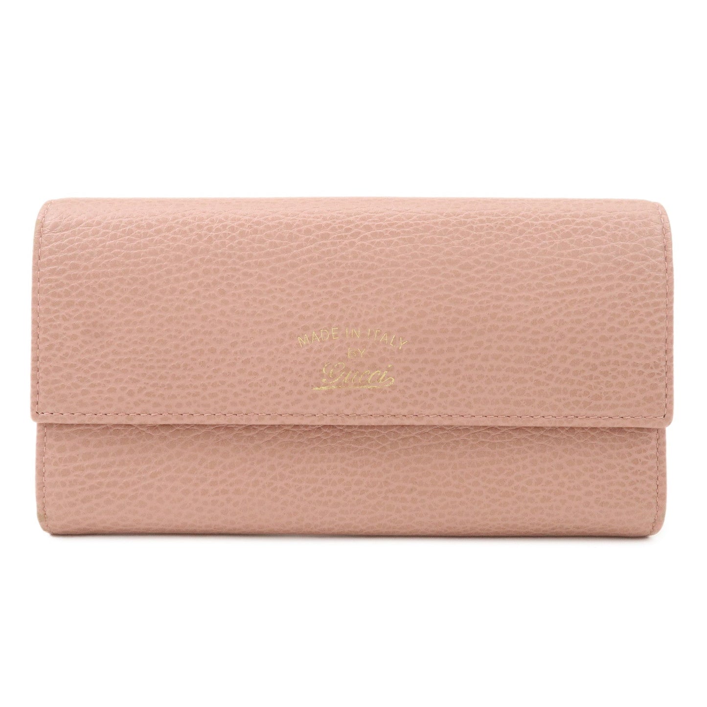 GUCCI Swing Leather Continental Wallet Long Wallet Pink 376186