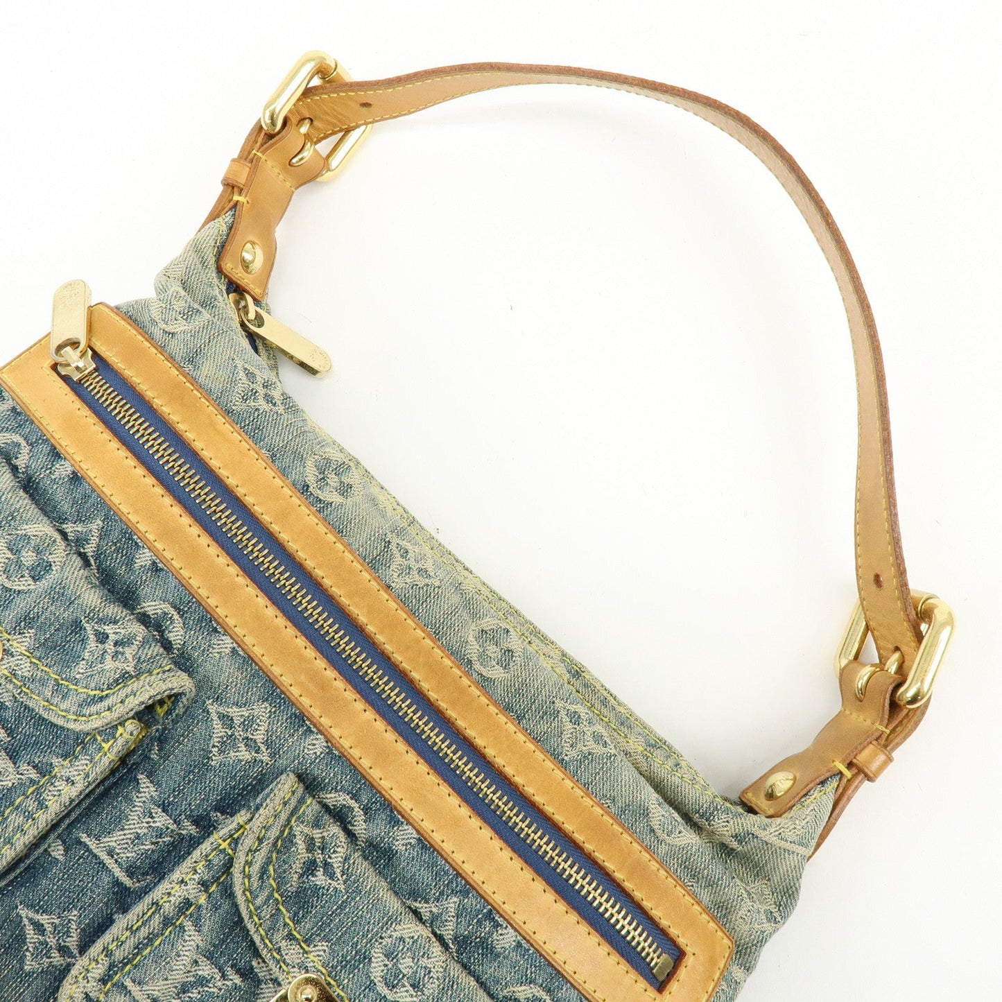 Louis Vuitton Monogram Denim Baggy PM 2Way Bag Shoulder Bag M95049