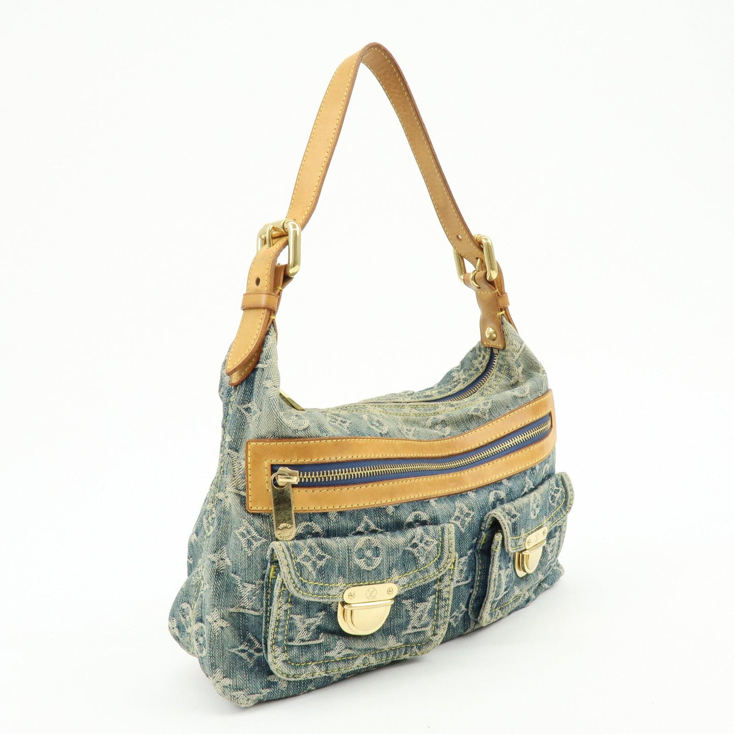 Louis Vuitton Monogram Denim Baggy PM 2Way Bag Shoulder Bag M95049