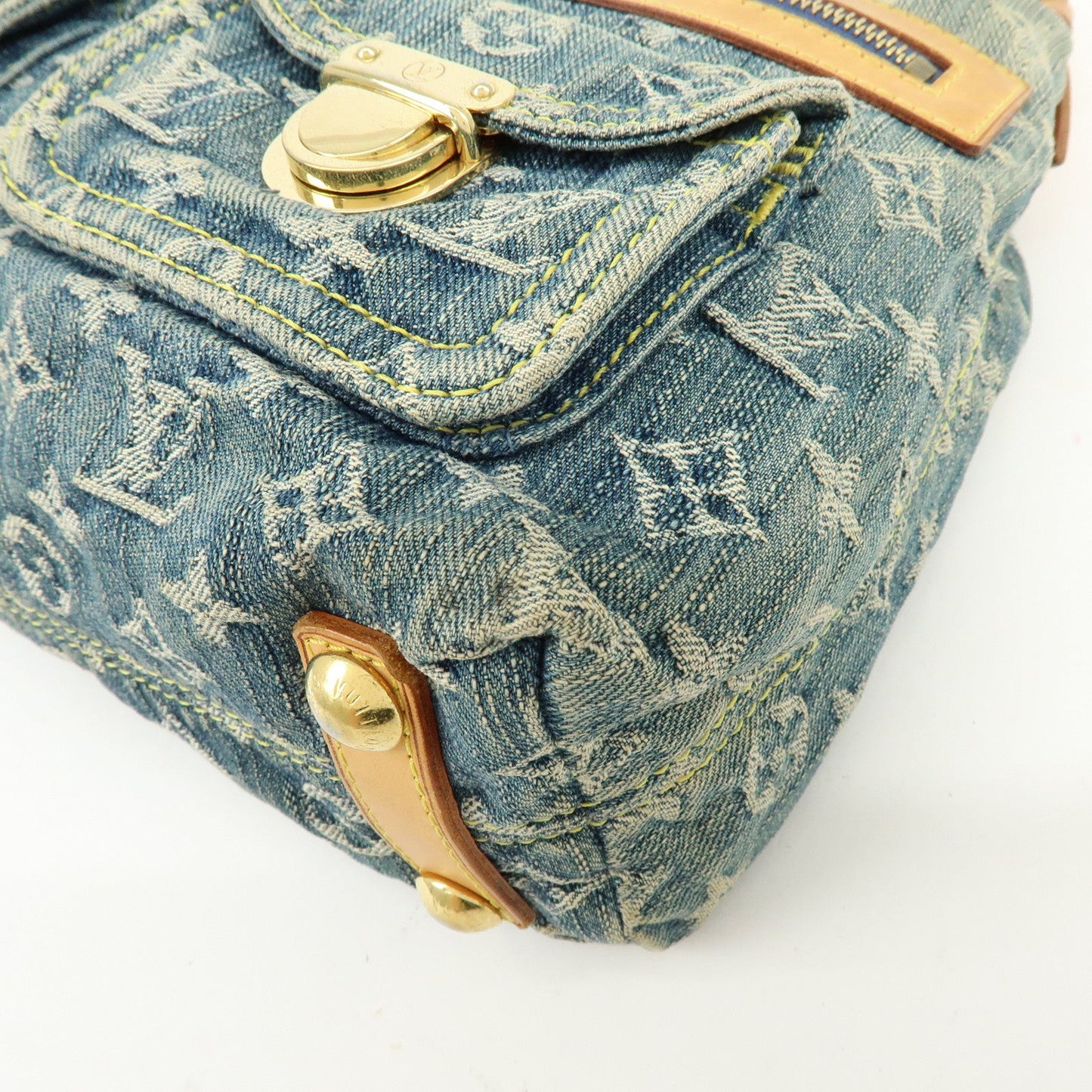 Louis Vuitton Monogram Denim Baggy PM 2Way Bag Shoulder Bag M95049
