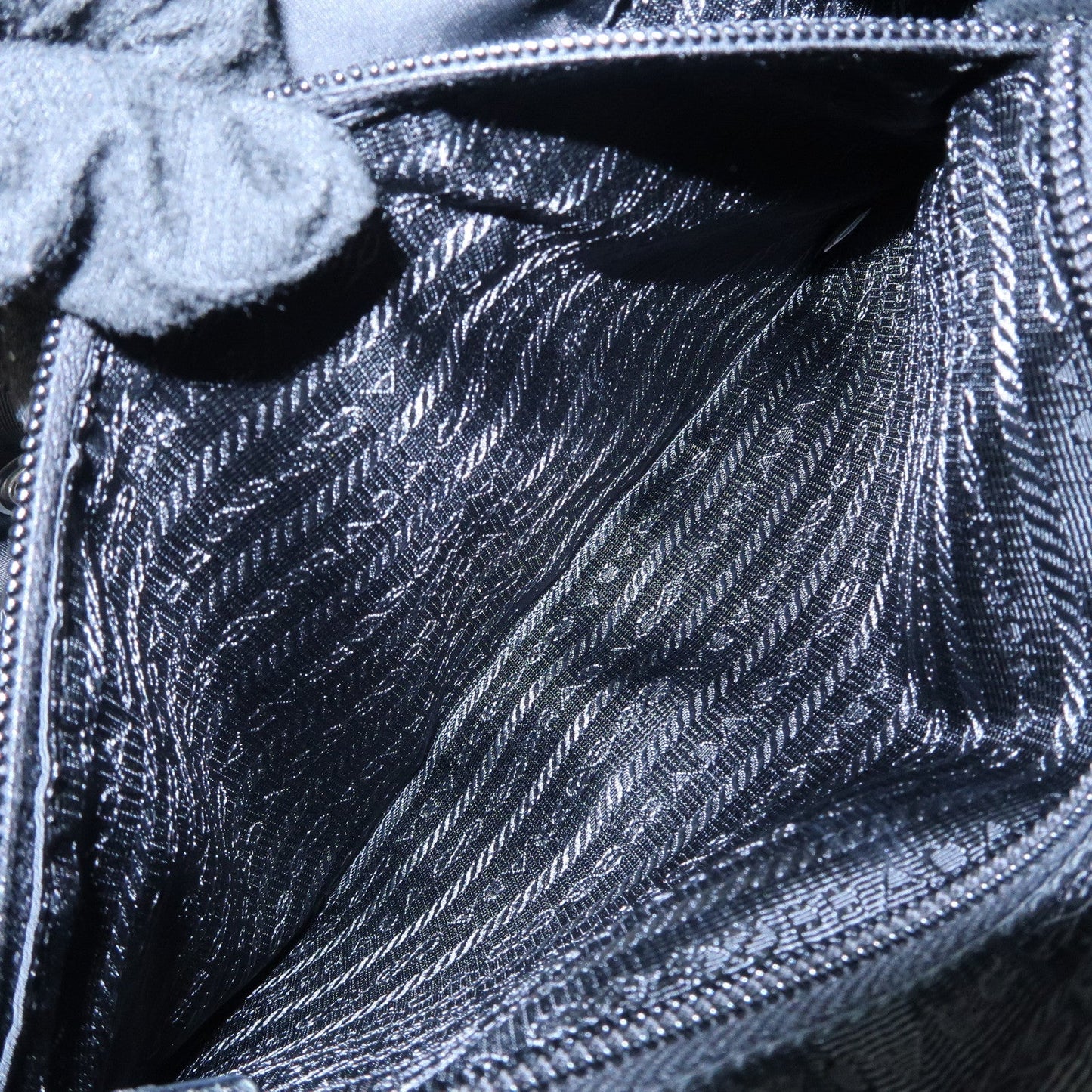 PRADA Triangle Logo Nylon Leather Backpack Ruck Sack Black