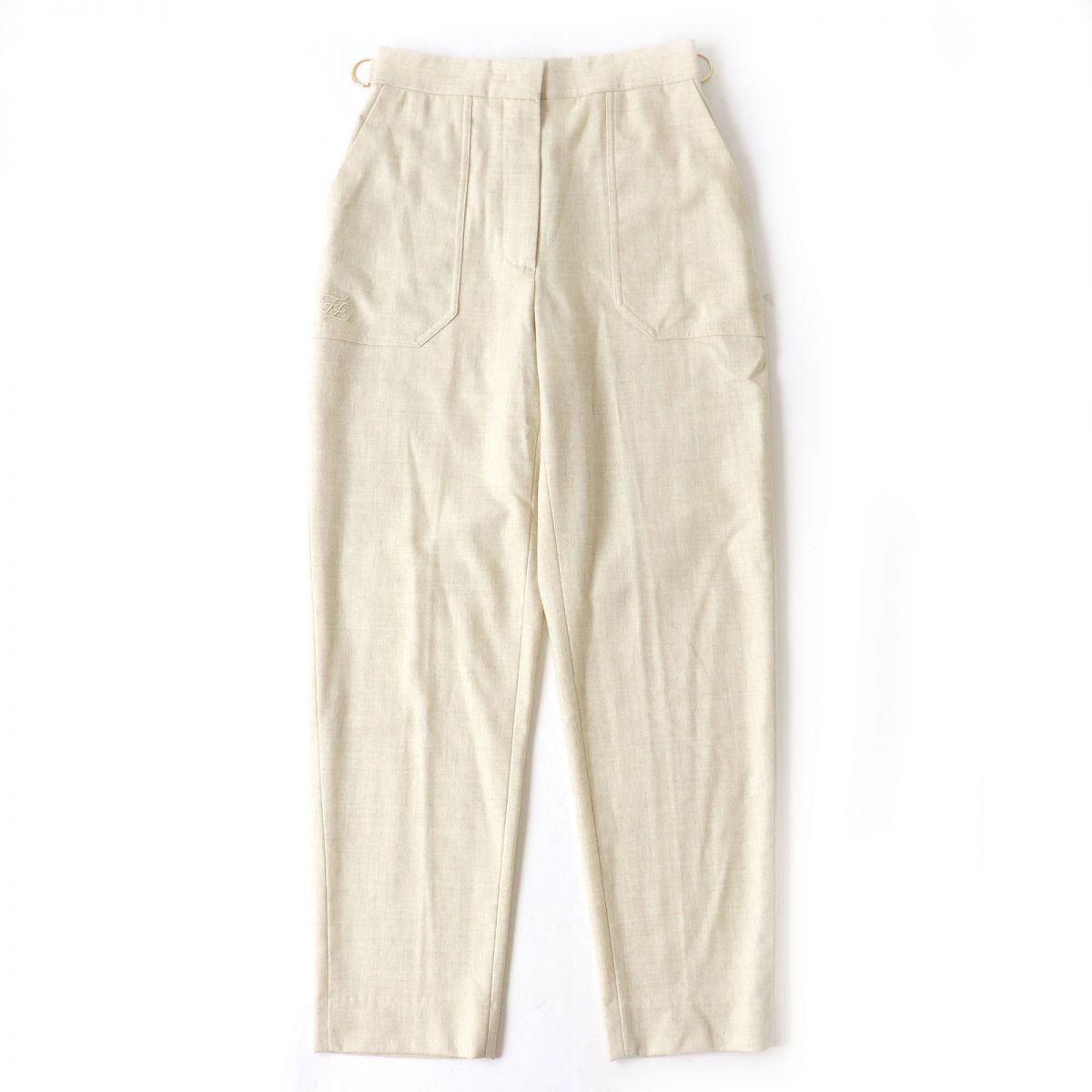 FENDI Pants Main: 90% wool, Main: 8% cashmere, Main: 2% polyurethane light beige Women 38