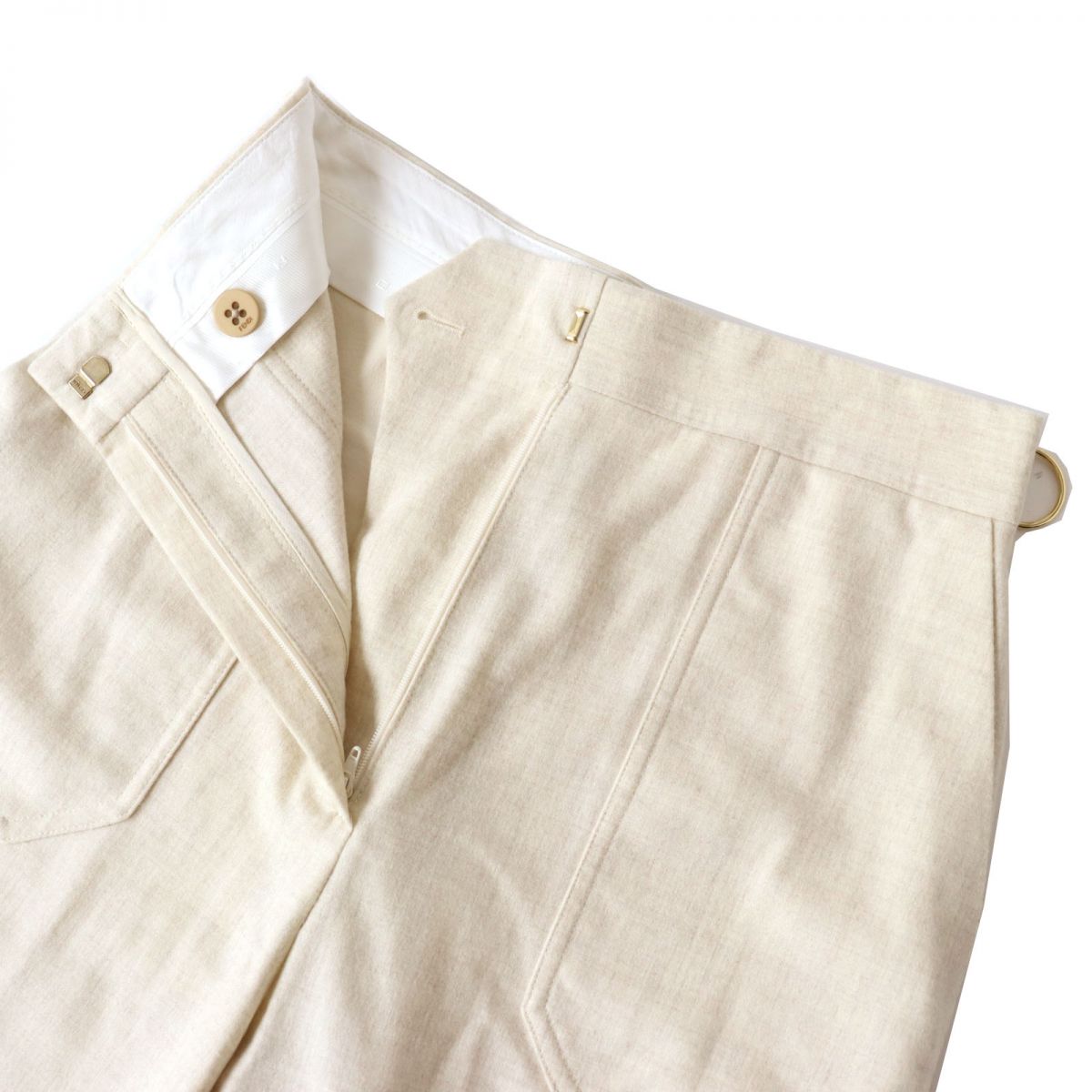 FENDI Pants Main: 90% wool, Main: 8% cashmere, Main: 2% polyurethane light beige Women 38