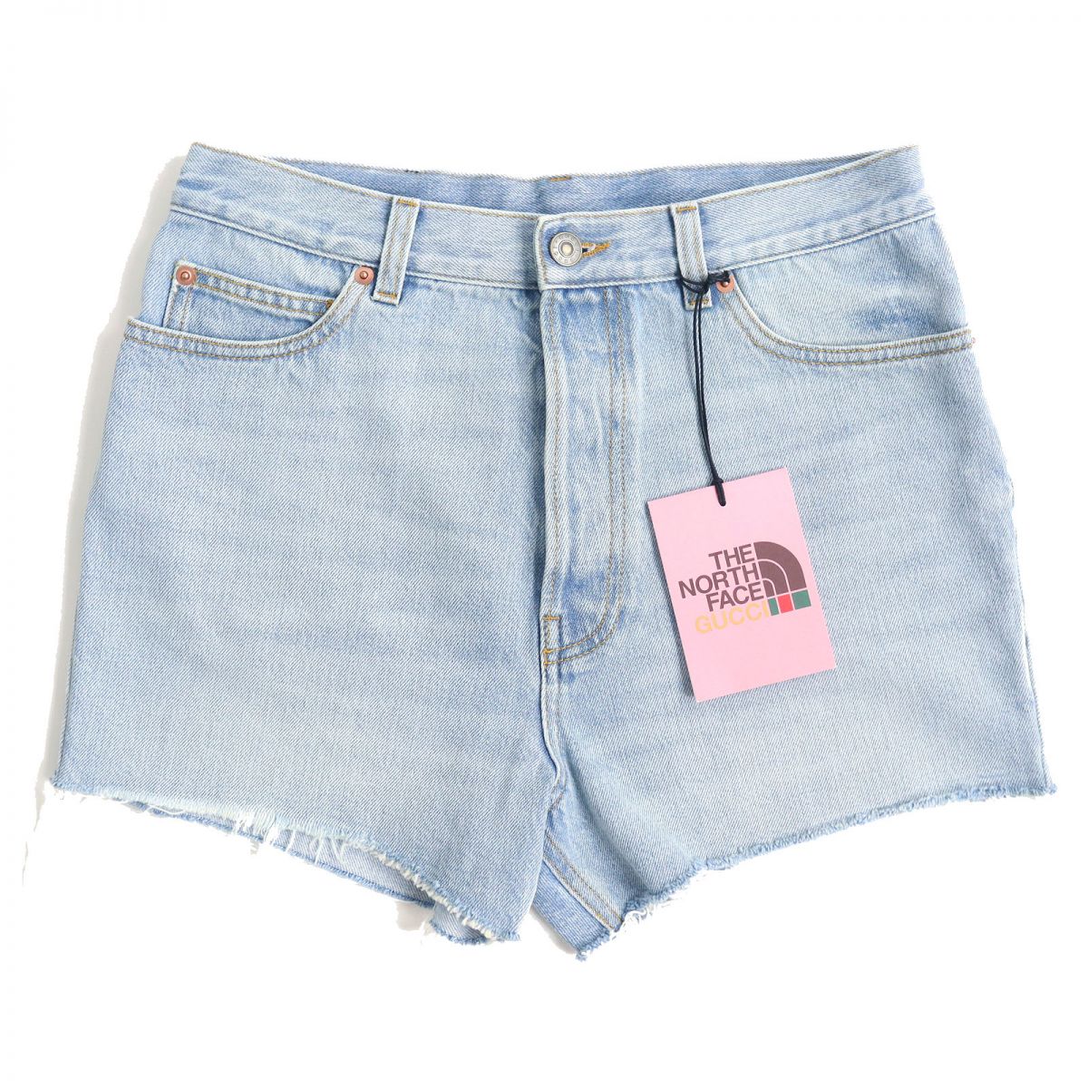 GUCCI Pants Main: 100% cotton, some parts: leather Light blue mens 30