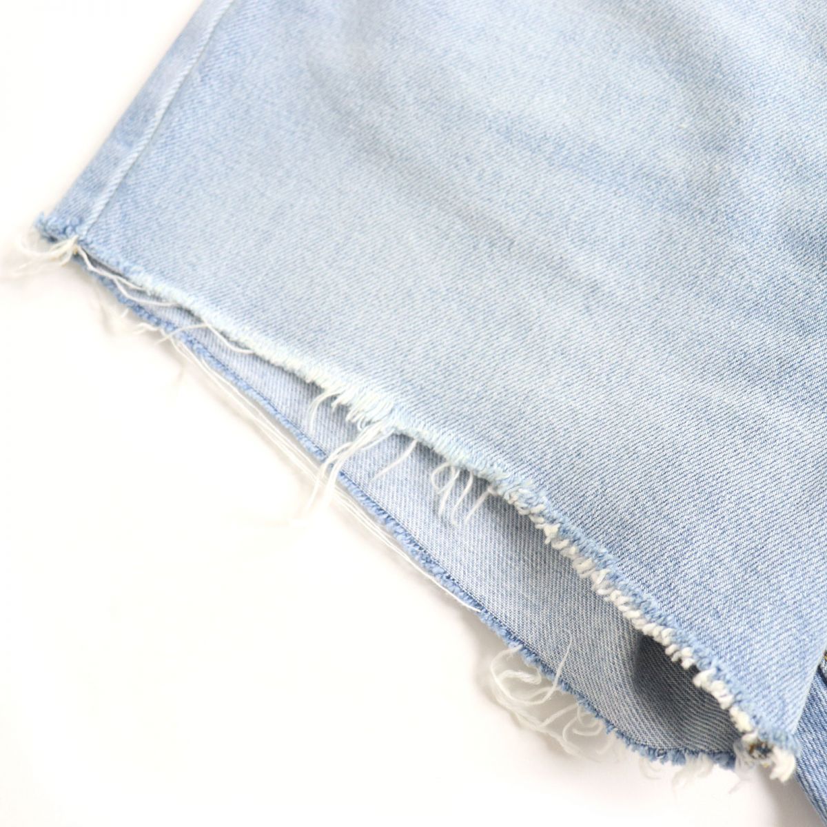 GUCCI Pants Main: 100% cotton, some parts: leather Light blue mens 30