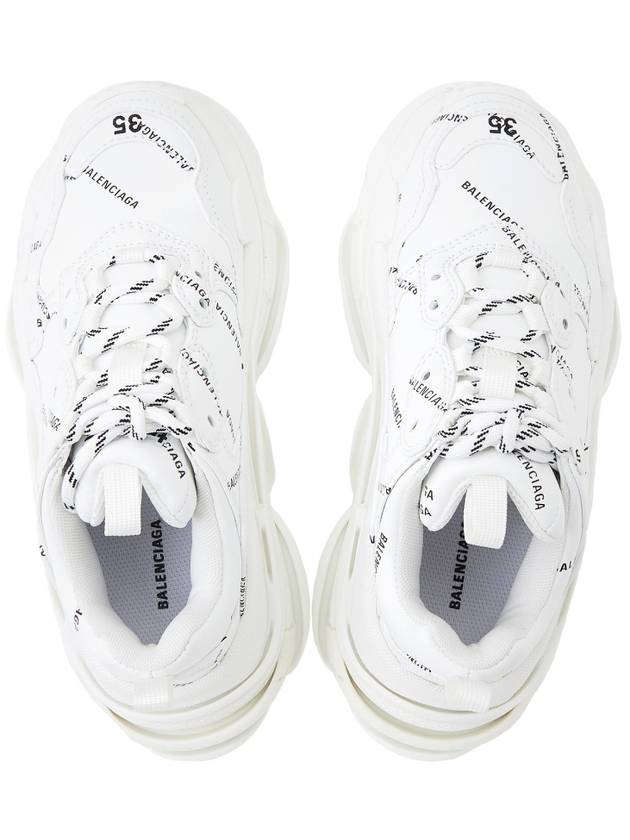 Luxury Balenciaga Trending 2026 Triple S All-Over Logo Low Top Sneakers White