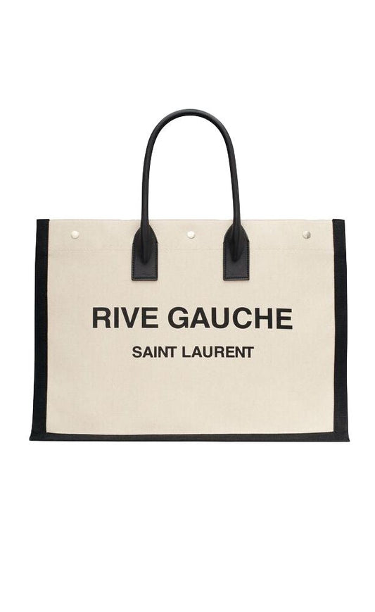 Luxury Saint Laurent Trending 2025 Men's Rive Gauche Tote Bag in Gregblack | 509415FAAVU