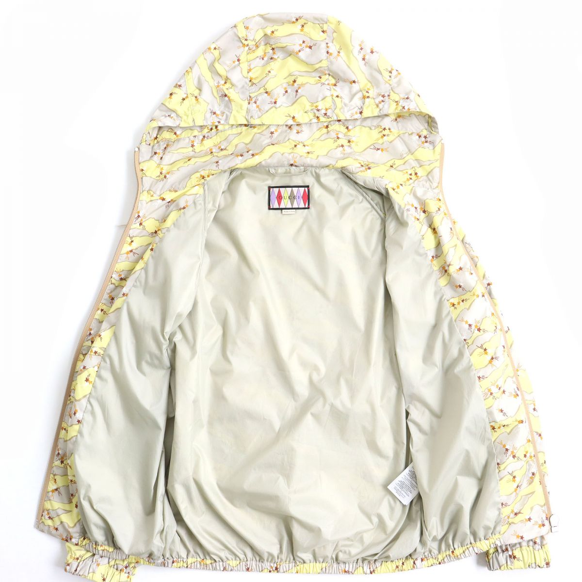 GUCCI Hoodie 703189 Main: 100% polyester Yellow x Gray type mens 46